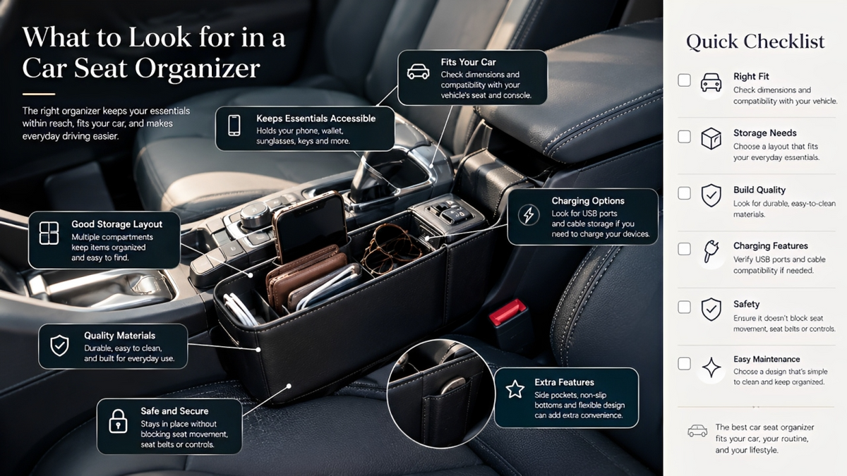 What to Look for in a Car Seat Organizer: Buyer's Guide