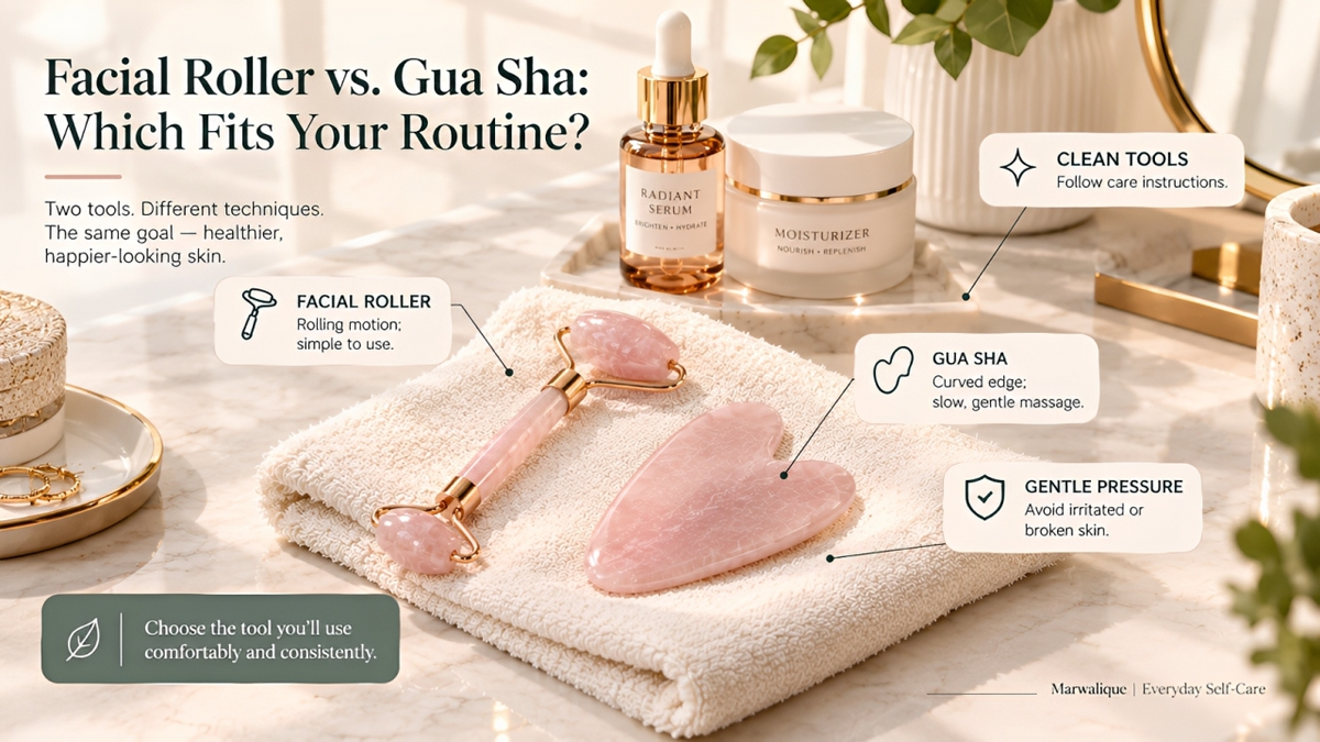 Facial Roller vs. Gua Sha: How to Choose Your Skincare Tool