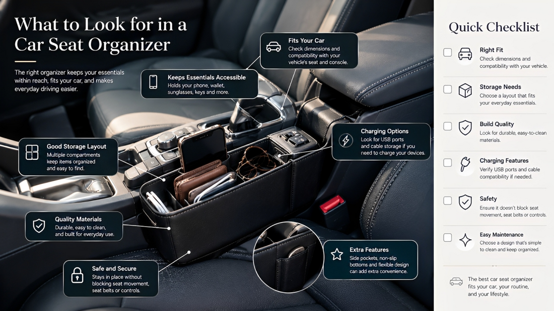 What to Look for in a Car Seat Organizer: Buyer's Guide