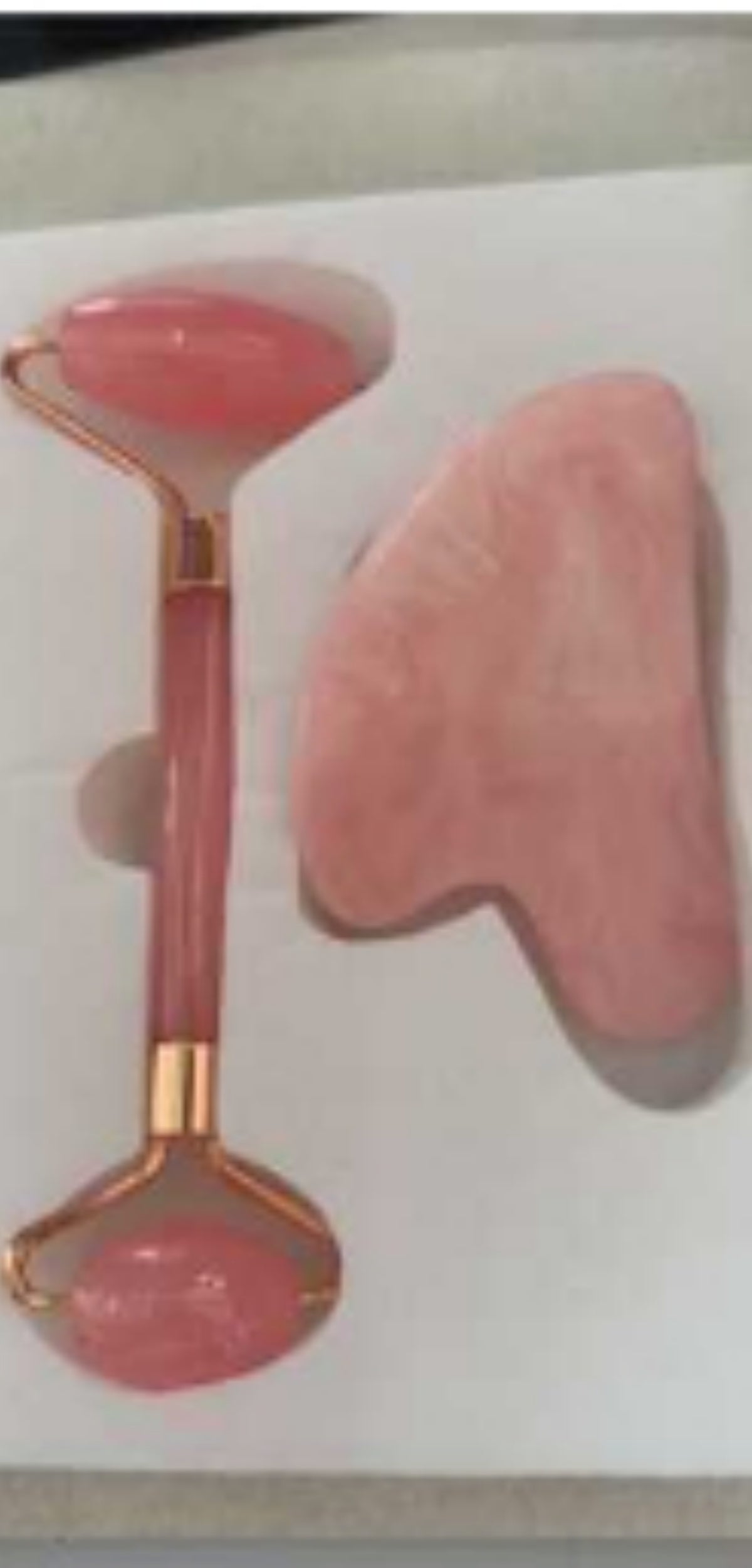 Rose Quartz-Inspired Facial Roller & Gua Sha Set | Marwalique